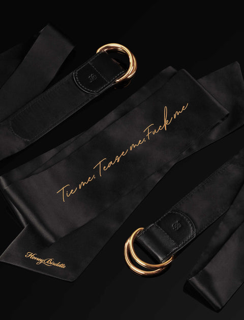 Signature Series Deluxe Black Satin Bondage Kit
