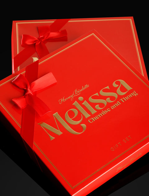 Melissa Raspberry Chemise & Thong Gift Set