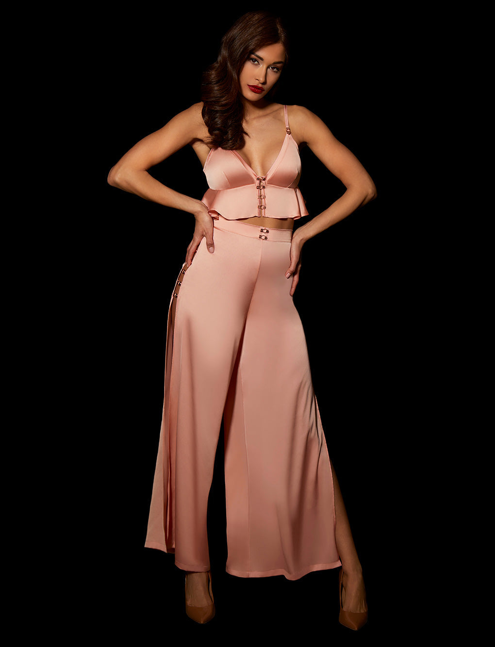Melissa Blush Bralette & Pants Set