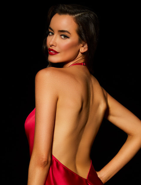 Melissa Raspberry Chemise & Thong Gift Set