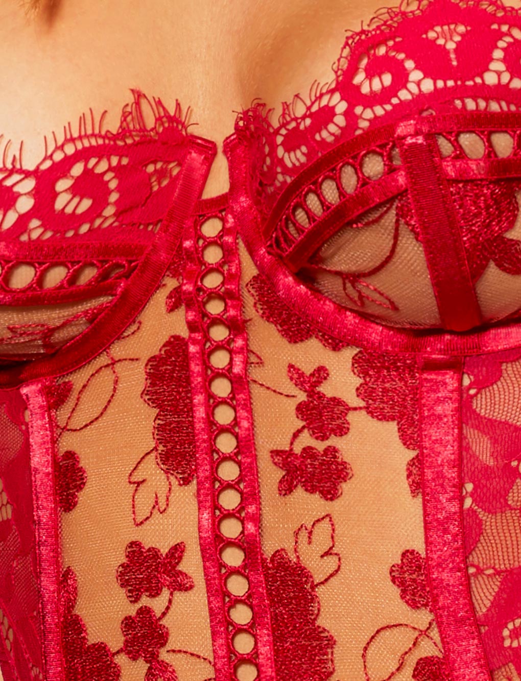Molly Red Bustier Set