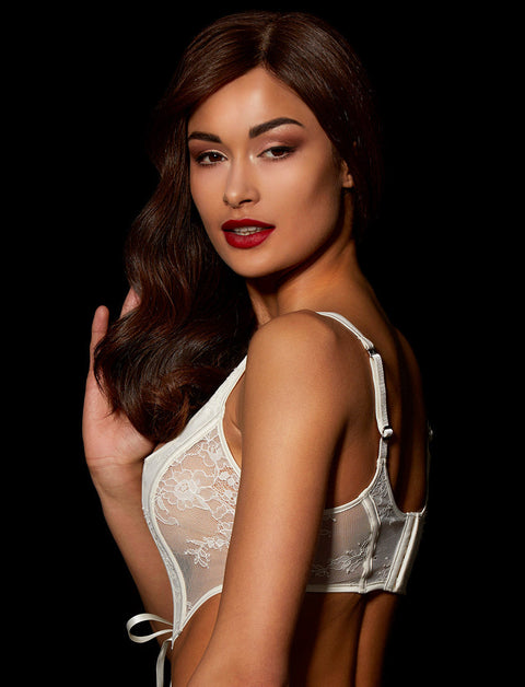 Rebecca Ivory 3 Piece Corset Set