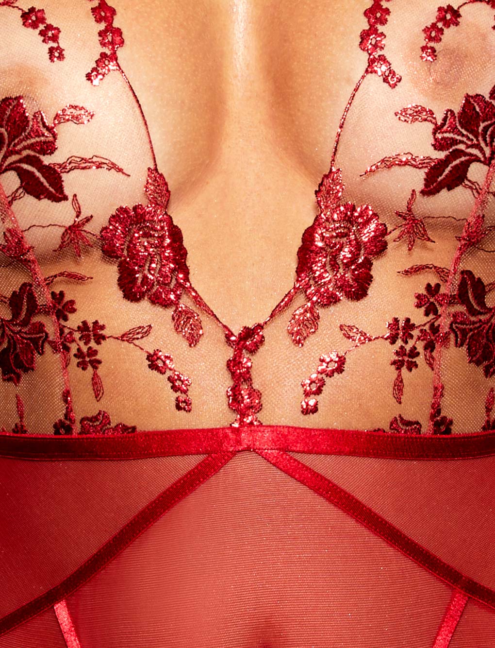 Whitney Red Bodysuit